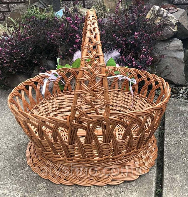 Пасхальний кошик плетений з прикрасою Київ - фото 3