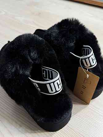Уггі жіночі Itts 1701-1 капці з опушкою і резинкою на платформі чорні, 40, 25 см Київ