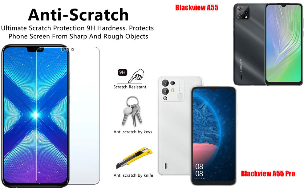 Защитное стекло NeoGlass для Blackview A55, A55 Pro – ультрапрозрачное и устойчивое Киев - изображение 1