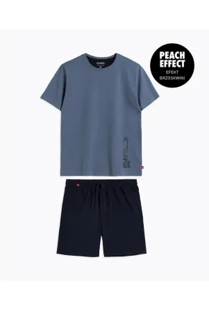 Піжама чоловіча із шортами Atlantic NMP-365 XL, Блакитний Київ