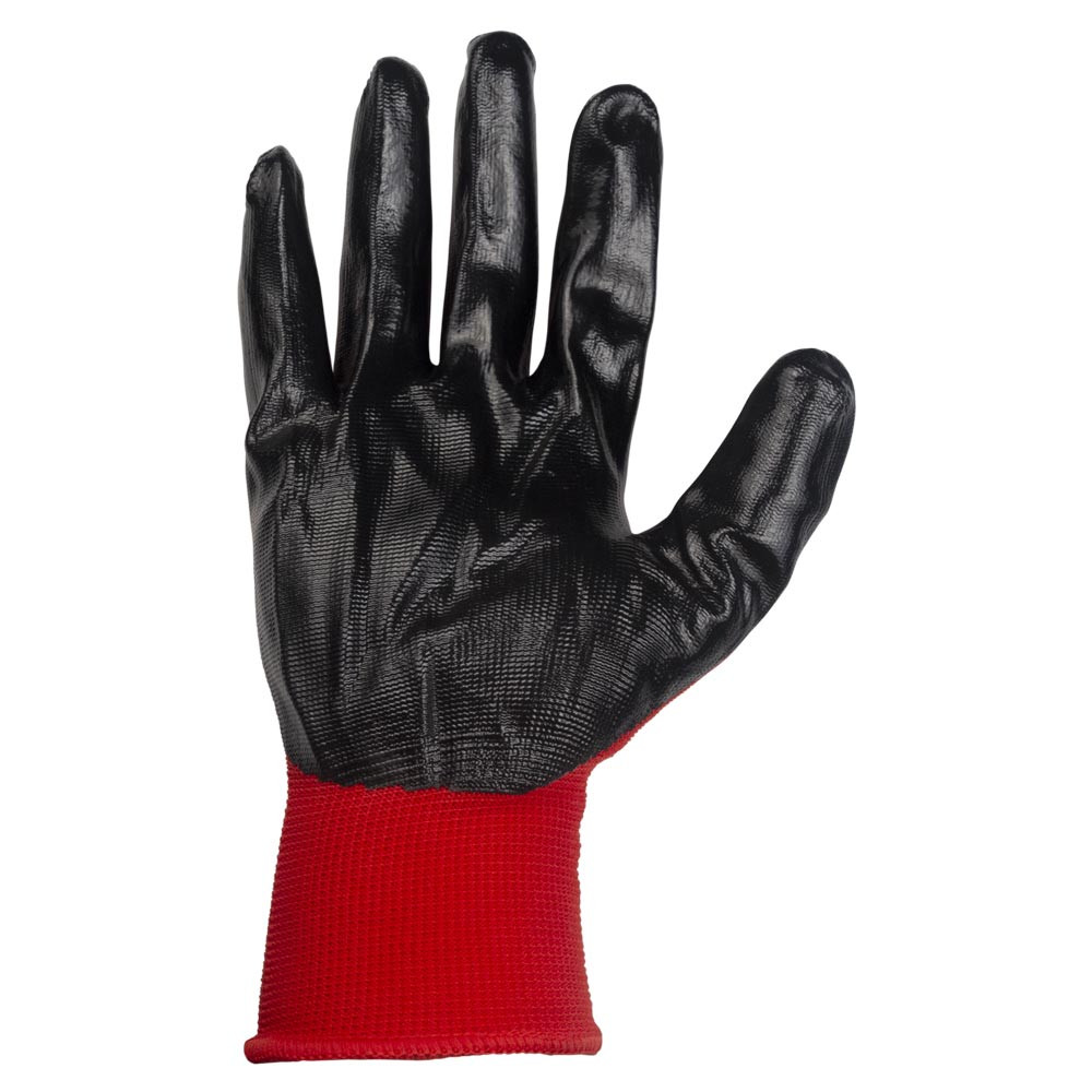 Sigma Перчатки трикотажные с частичным нитриловым покрытием р10 (красно-черные манжет) КРАТНО 1 Киев - изображение 6