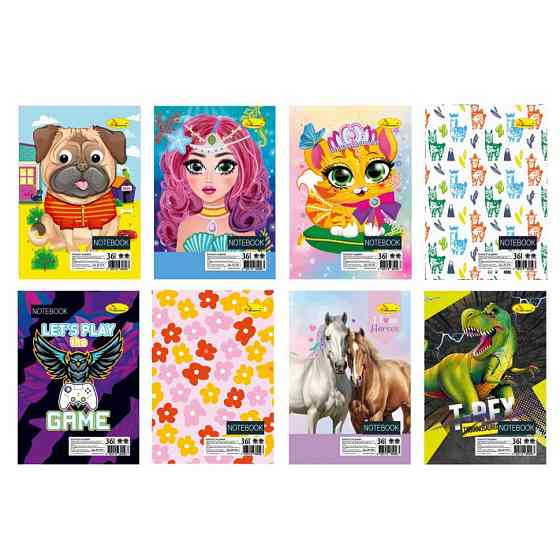 Блокнот детский А7 АП-1714 на пружине 36 листов, ассортимент Винница