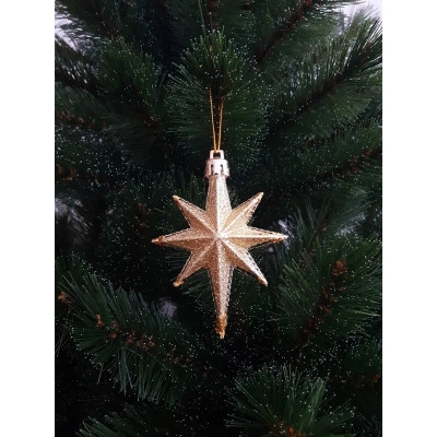 Елочная игрушка Chomik Зірки, 9 см, пластикові 4 шт,золоті (5901292631147_2) Винница - изображение 3