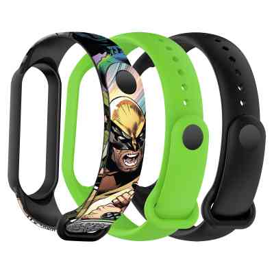 Ремешок для фитнес браслета Armorstandart комплект 3шт Xiaomi Mi Band 7/6/5 New Style Wolverine (ARM87047) Винница