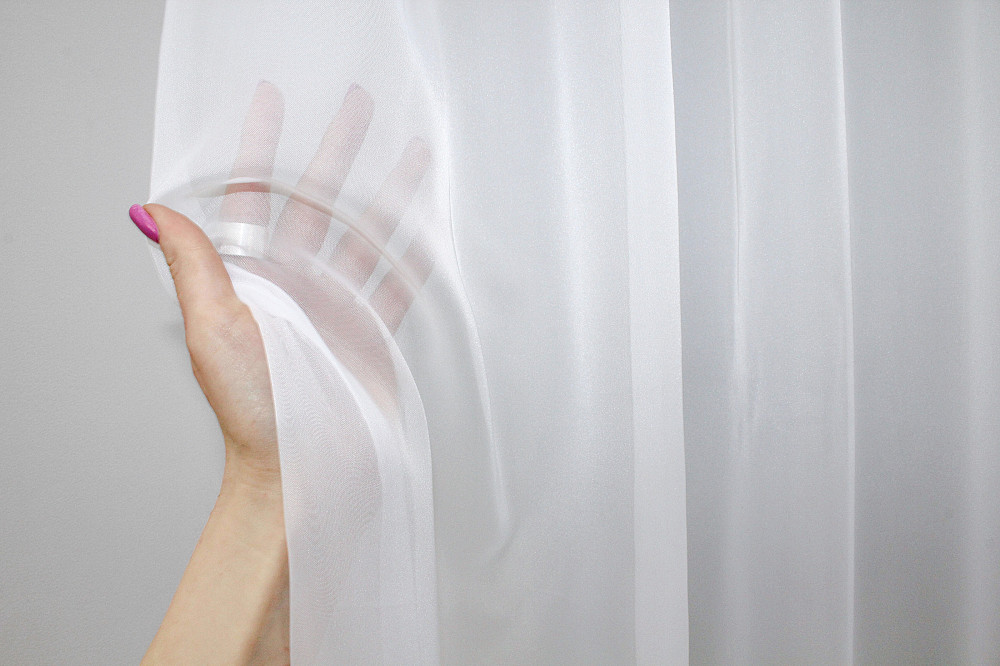 Тюль VR-Textil н101 Шифон однотонный Белый 300х200 см (41-067) Киев - изображение 5