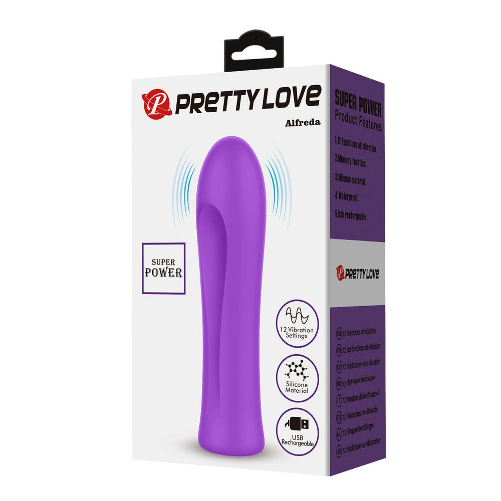 Мини-вибратор PRETTY LOVE Alfreda 12 режимов, фиолетовый, 10.2 х 2.6 см Sex Aura Киев - изображение 8