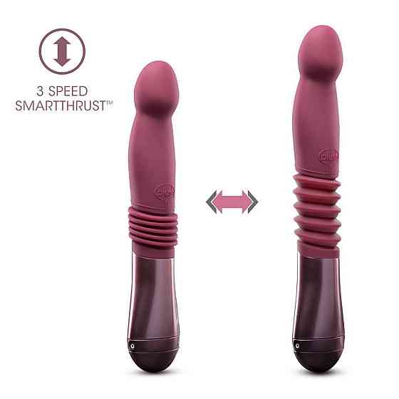 Пульсатор для точки G Blush Temptasia – Trixie Thrusting Dildo – Wine Red, 3 швидкості Sex Aura Київ