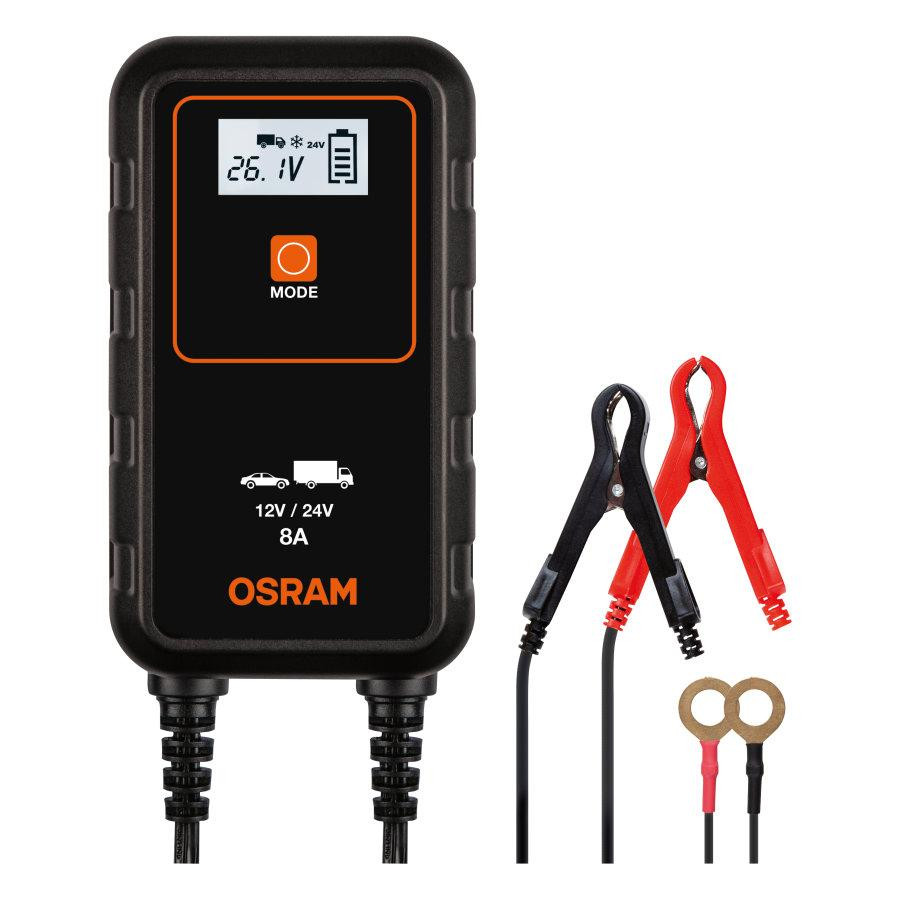 Інтелектуальний зарядний пристрій для акумуляторів OSRAM OEBCS908 12/24V 8A Харків - фото 1