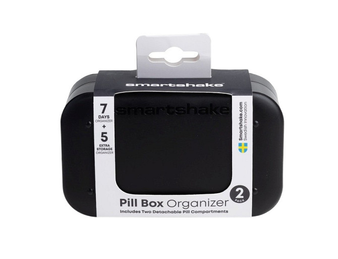Таблетниця Smartshake Pillbox Organiser 2-pack Black Каменское - изображение 1