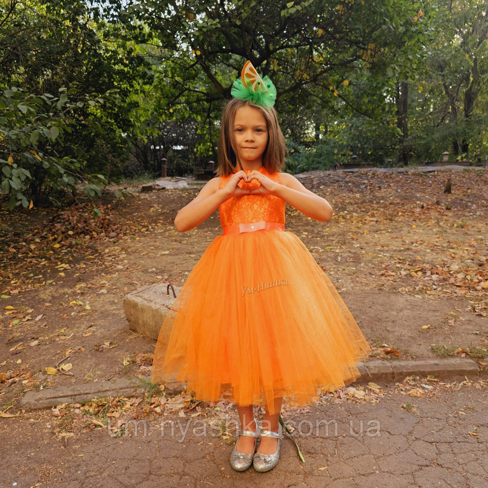 Оранжевое платье Лисичка Белочка Мандаринка Апельсинка Морковка Осень Кривой Рог - изображение 1
