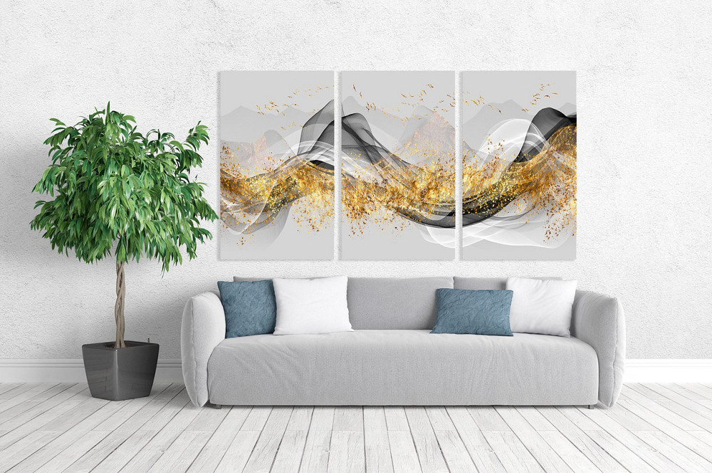 Модульная картина в гостиную / спальню   Абстракція     ART-169_3A 70х130 см Киев - изображение 2