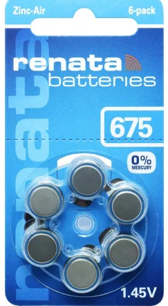 Батарейки-таблетки Renata ZA 675 / 1.45V / 6 шт. на блістері Дніпро