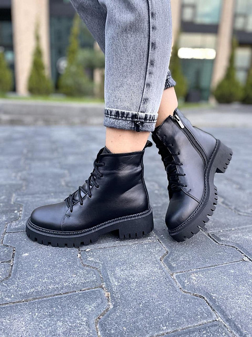 Astra Черевики жіночі G.S.V. ASTRA чорні натуральна шкіра зима висота 13 см (5183) 37р.38р.39р. Коломыя - изображение 8