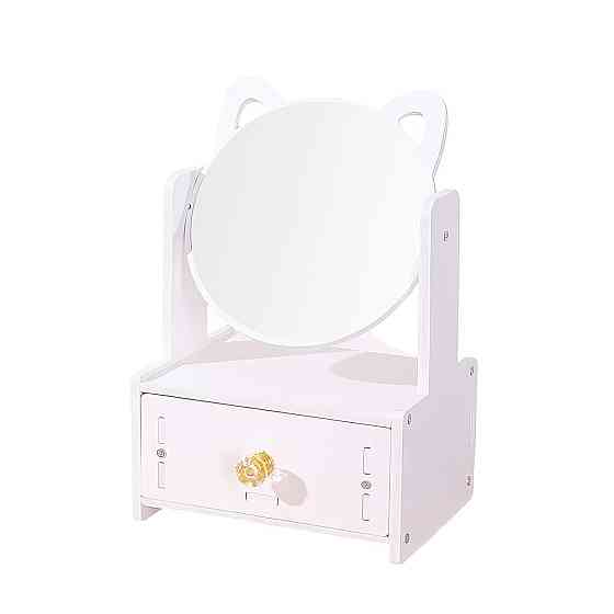 Мини-шкафчик с зеркалом, настольный органайзер для косметики с одним ящиком, органайзер для украшений Каменец-Подольский