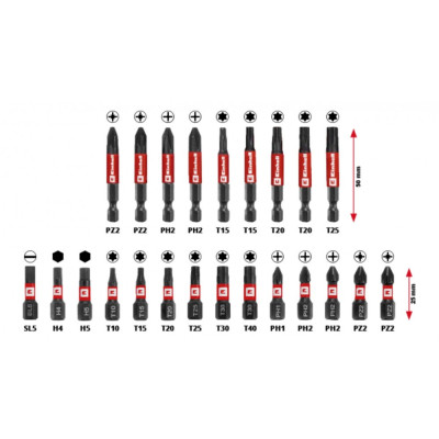 Набір біт Einhell біт і головок, 1/4&quot;, 28шт, кейс (108703) Вінниця - фото 4