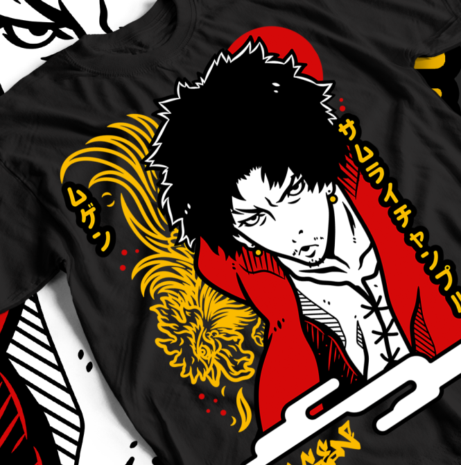 Футболка аниме Самураи Кхамплоо Муген Фуу оверсайз (S/M/L) Черний AnimeJ0724 Днепр - изображение 1