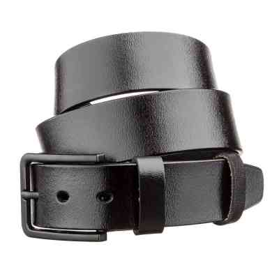 Ремень Vintage Мужской кожаный Черный (20222) Винница