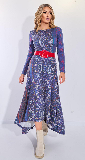 Стильное тёплое платье из джерси (42) Киев - изображение 1