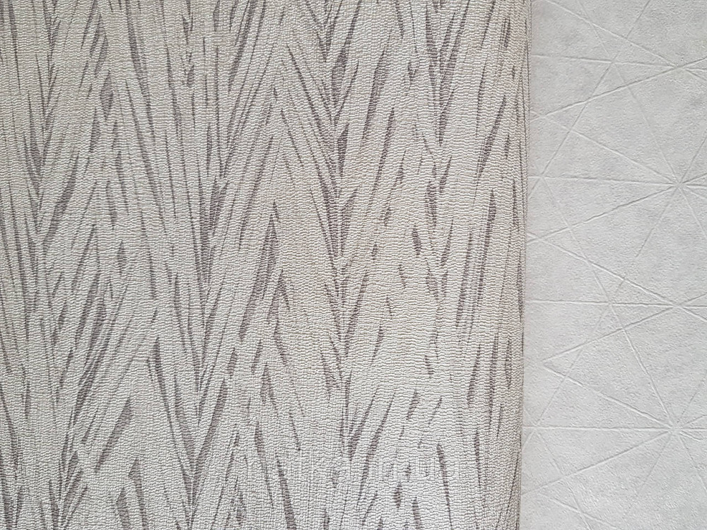 Шпалери вінілові на флізелін Rasch Composition 0,53х10 листя ялинка білі сірі сріблясті Київ - фото 2