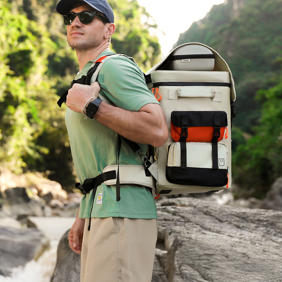 Акумуляторний холодильник-рюкзак Litheli 16л, живлення від павербанку (УМБ Litheli Power Bank 20000 mAh, 45 W в комплекті) Київ - фото 7