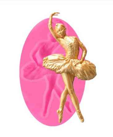 Молд силиконовый Балерина 100 на 55 мм розовый Киев
