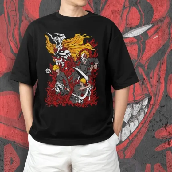 Футболка для подростка мальчика с принтом Блич Ичиго Куросаки 5 Размер 160 Anime10647 Днепр