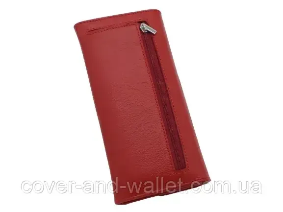 Червоний жіночий гаманець конверт із натуральної шкіри на багато карток ST 212 Київ - фото 4