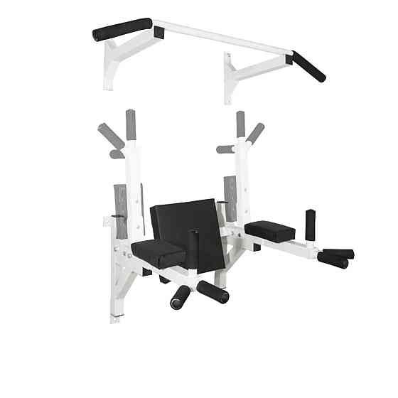 Турник брусья пресс стационарный 3 в 1 KZ-555 Спортивные стенки и турники для дома Белый Киев