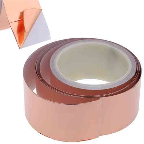 Мідна фольга (стрічка) з клейовим шаром для екранування й електромонтажних робіт Київ