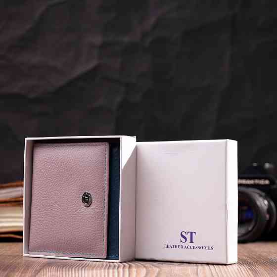 Симпатичный женский кошелек с оригинальной монетницей из натуральной кожи Разноцветный (ST Leather) Киев