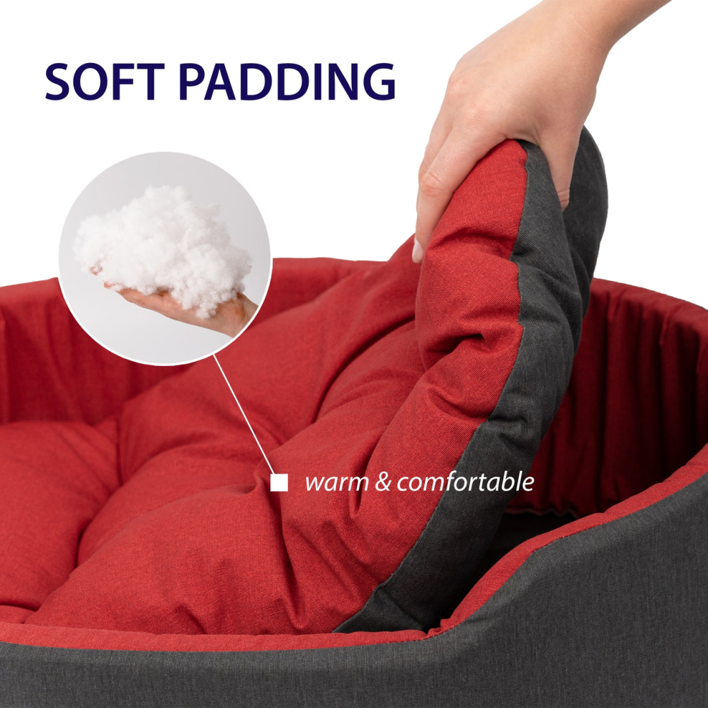 Лежак - кровать для собак и кошек Ferplast Dandy C Colour (Ферпласт Денди С Колор) 65 x 46 x h 17 cm - 65, Красный Запорожье - изображение 5