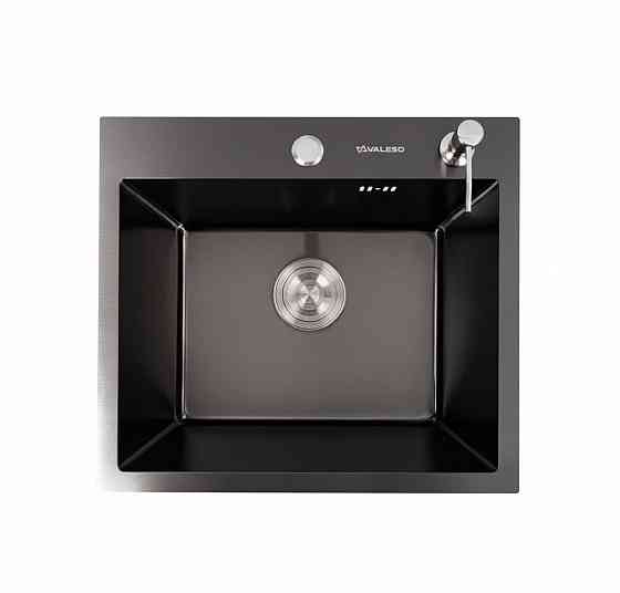 VALESO Кухонна мийка 50*45 PVD чорна VALESO Handmade (3,0/1,5) Киев