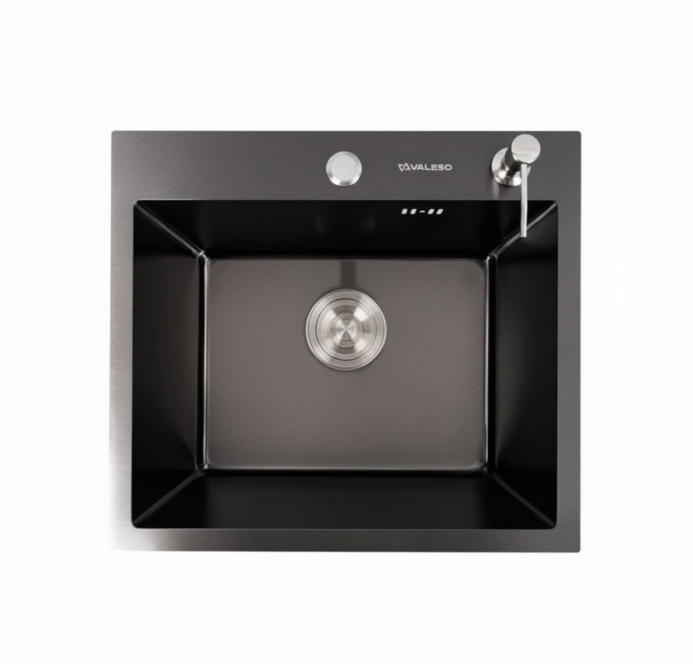 VALESO Кухонна мийка 50*45 PVD чорна VALESO Handmade (3,0/1,5) Київ - фото 1