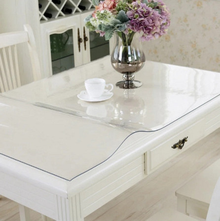 М'яке скло Прозора силіконова скатертина на стіл Soft Glass Захист для меблів 3.5х1.0 м Товщина 1.5  Вінниця - фото 1