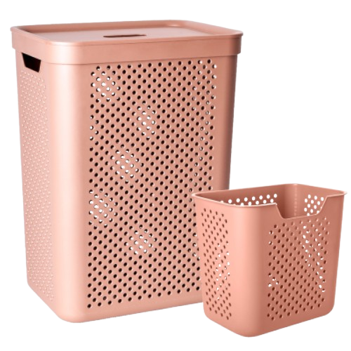 Кошик для білизни 45л з органайзером карамель Simple Алеана Житомир - фото 4