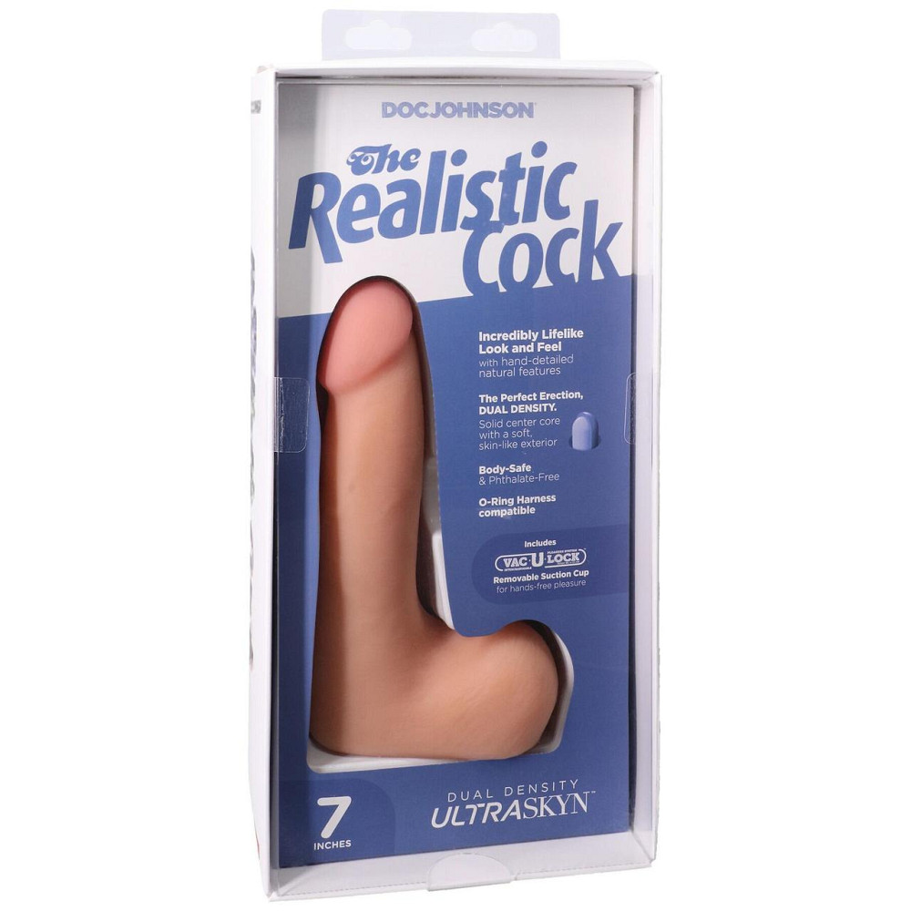 Фаллоимитатор Doc Johnson The Realistic Cock ULTRASKYN - 7 Inch with Balls Vanilla Sex Aura Киев - изображение 8