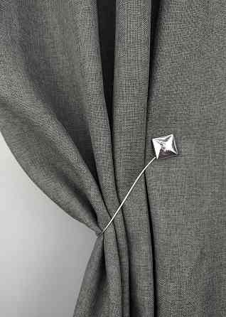 Магниты для штор и гардин Квадрат двусторонние набор 2 шт Серебристый (81-284) Киев