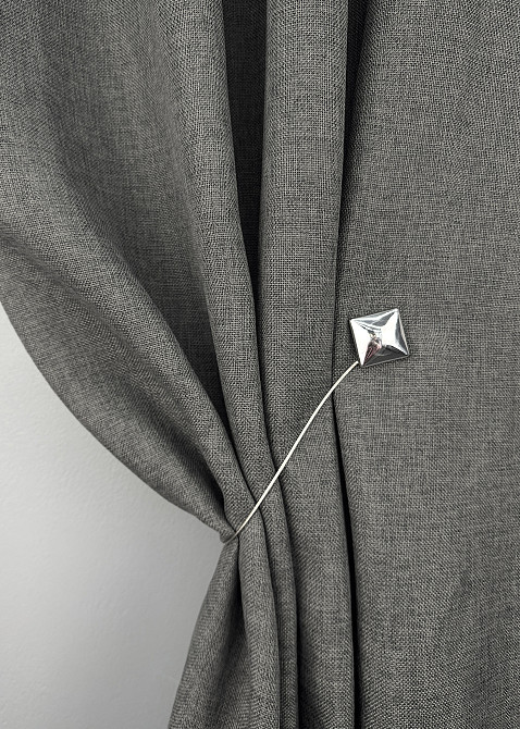 Магниты для штор и гардин Квадрат двусторонние набор 2 шт Серебристый (81-284) Киев - изображение 5