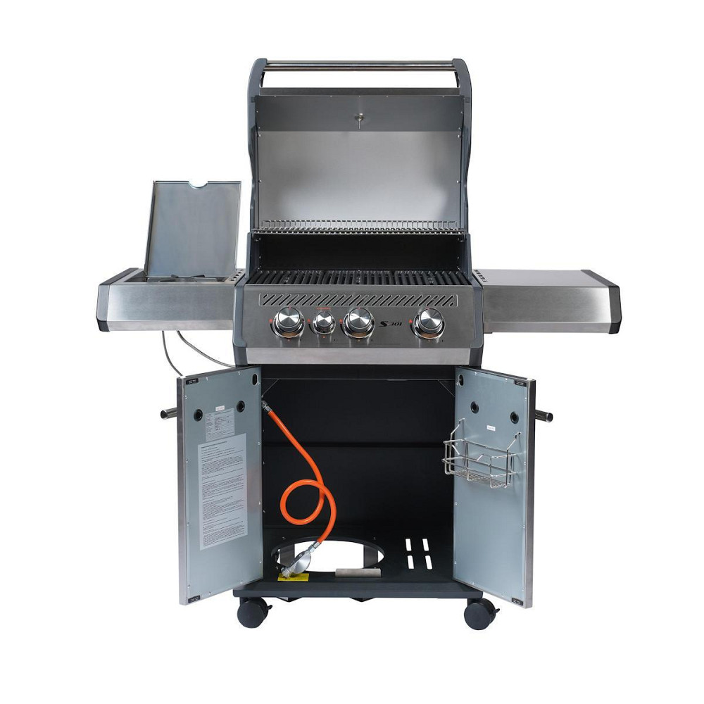 Газовый гриль SANTOS S-301, с боковой горелкой, нержавеющая сталь 900242 Код: 010950 Ровно - изображение 2