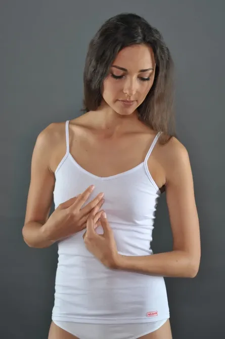 Майка жіноча на тонких бретелях Lans 31/005 XXL, Білий Київ - фото 2