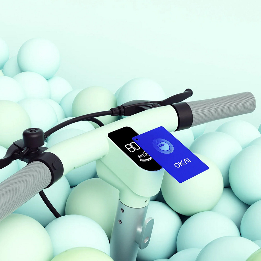 Електросамокат з сидінням OKAI Ceetle PRO EA10C Mint Green 10', 350(900)W, 25Km/h, 10.4Ah, 55Km, 20%,NFC, App, 29kg Київ - фото 10