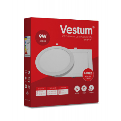 Светильник Vestum LED круглый 9W 4000K 220V (1-VS-5103) Винница - изображение 3