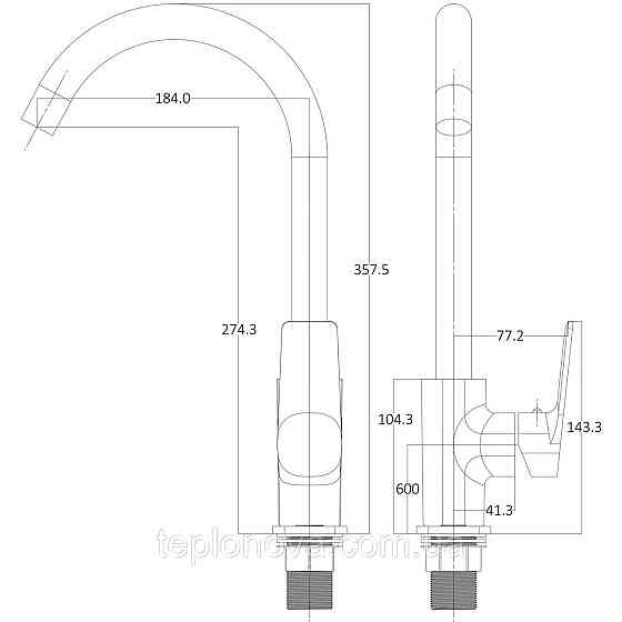 Смеситель для кухни Globus Lux BONN GLB-0203S Черновцы