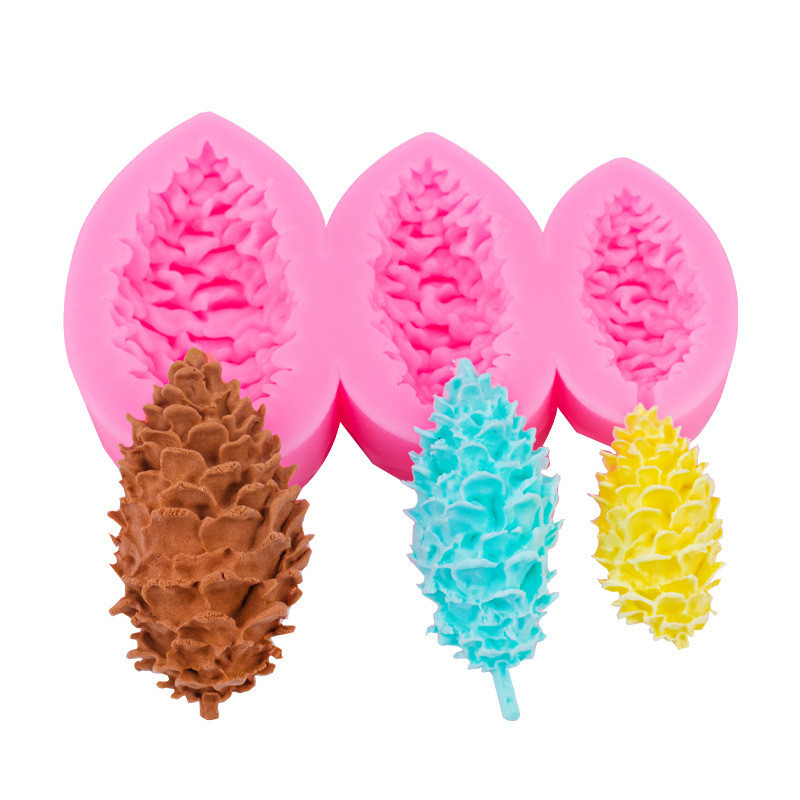 Молд силиконовый Шишки 75 на 110 мм розовый Киев - изображение 6