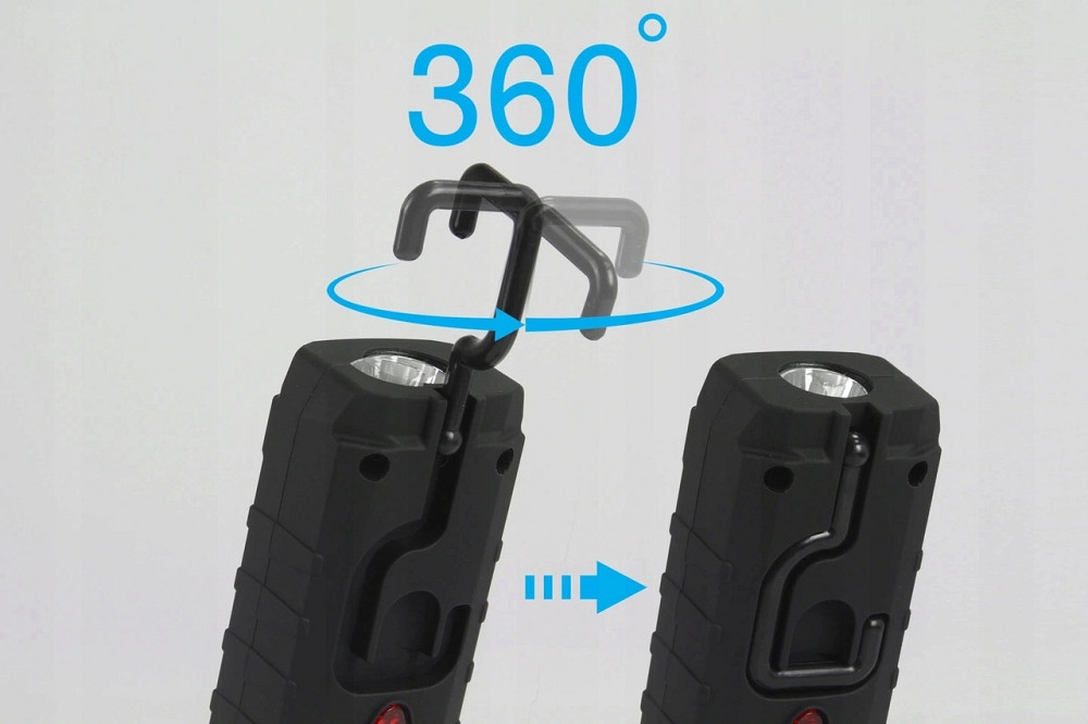 Ліхтарик багатофункційний LED 240 lm з опцією PowerBank синьо-чорний Київ - фото 5