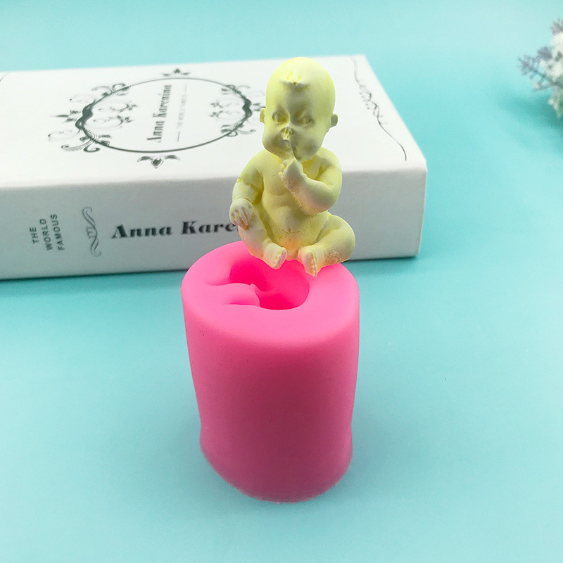 Молд силиконовый Младенец 48 на 54 мм розовый Киев - изображение 4