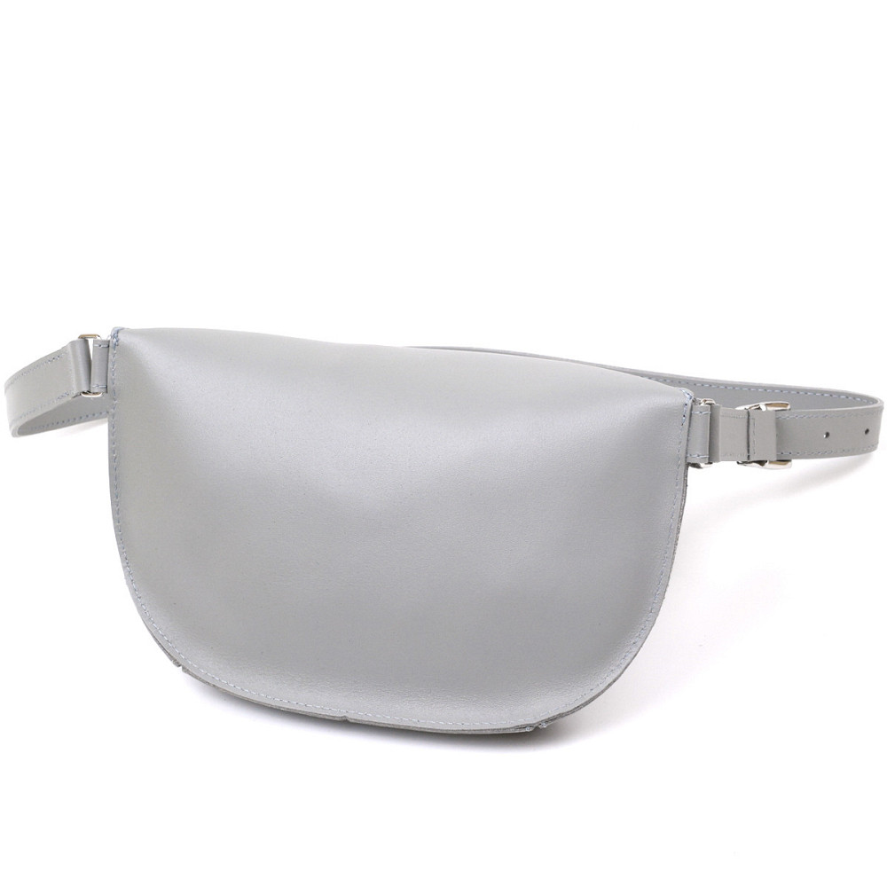 Женская бананка из натуральной кожи Shvigel 16389 Серый Киев - изображение 10