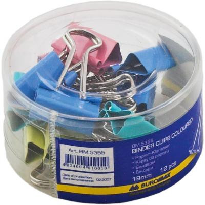 Біндер металевий Buromax 19мм, 12шт, color (BM.5355) Вінниця - фото 2
