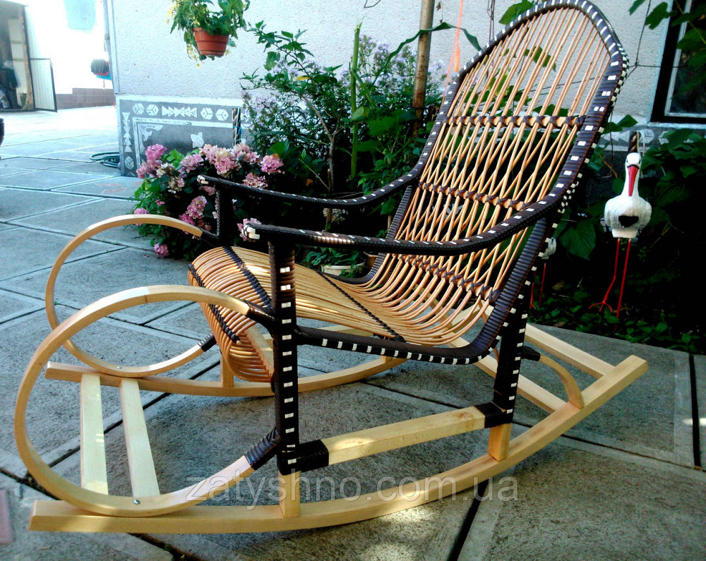 Качалка плетеная с оригинальным дизайном | кресло-качалка для отдыха садовая для дачи Киев - изображение 1