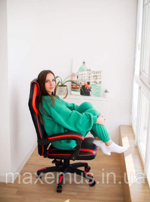 Геймерское раскладное кресло игровое для приставки профессиональное стул компьютерный Bonro B 827 красный Мостиска - изображение 9